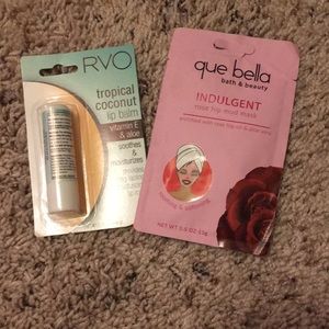 A face Mack and a lip bomb